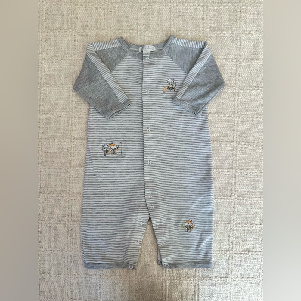 Kissy kissy Striped Gray Kids One Piece playsuit